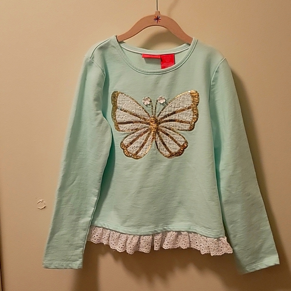 Isaac Mizrahi Girl's butterfly sweatshirt